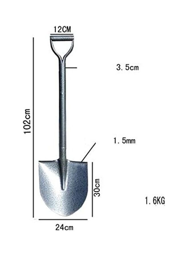 Mini Garden Spade Shovel with Short Handle Silver - Image 4