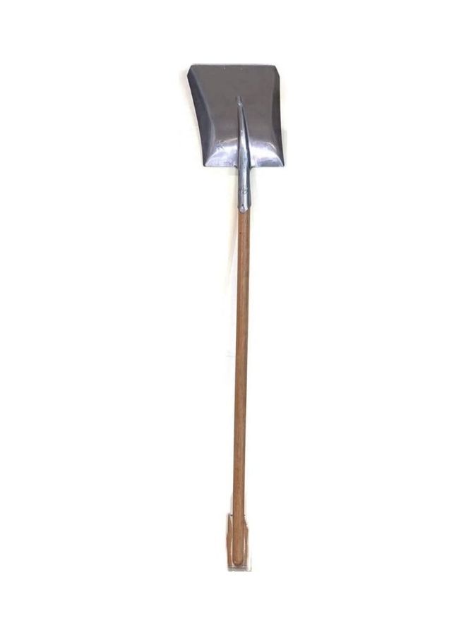 Garden Long Handle Aluminum Scoop Shovel Silver - Image 1