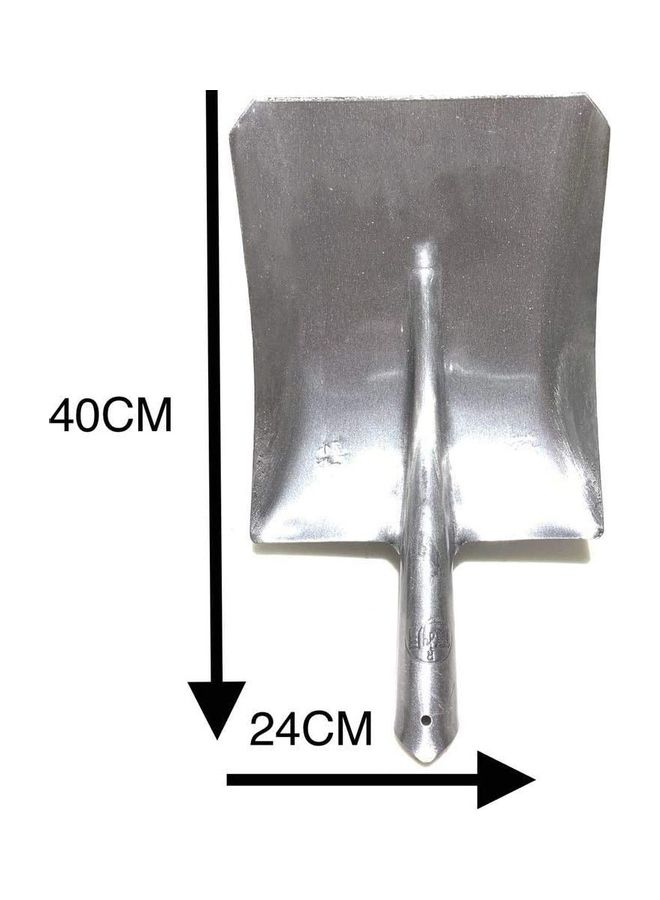 Garden Long Handle Aluminum Scoop Shovel Silver - Image 2