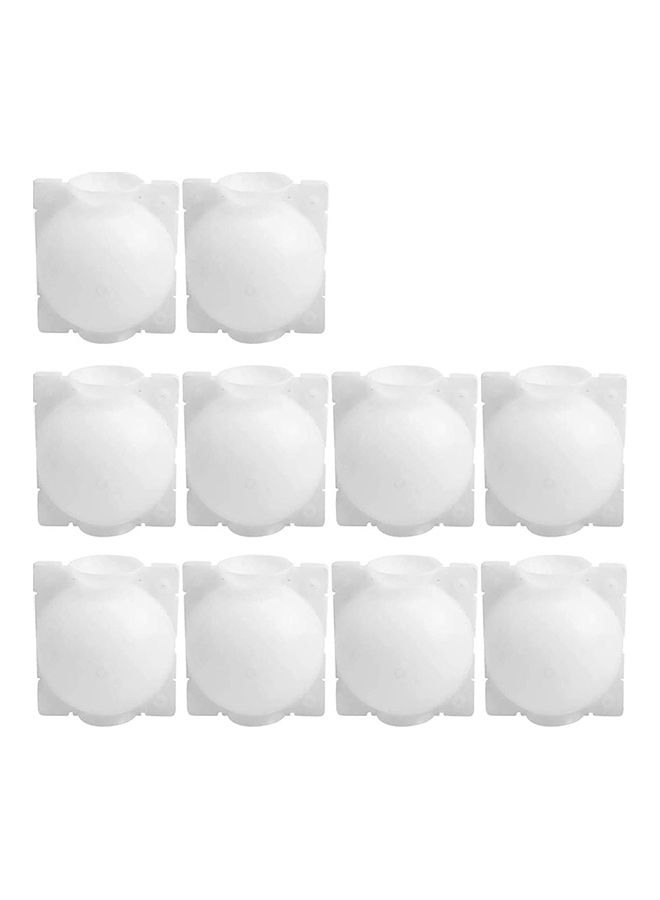 10-Piece Plastic Plant Rooting Device White - Image 1