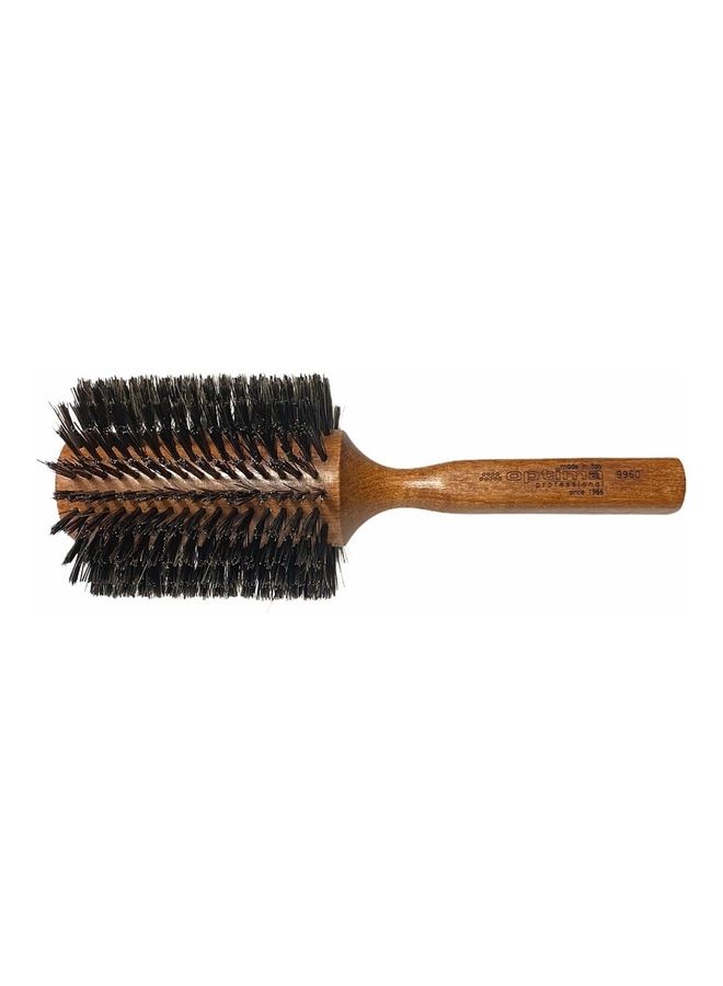Round Reinforced Boar Bristle Brush Brown/Black