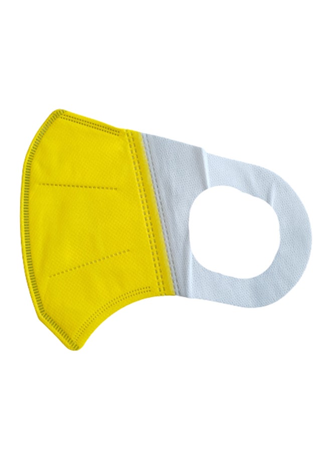 10-Pieces KN95 5 Layers Non Medical Protective Face Mask Yellow  - Image 1