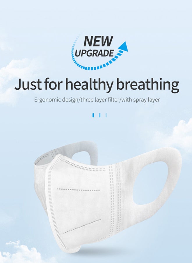 10-Pieces KN95 5 Layers Non Medical Protective Face Mask White  - Image 4