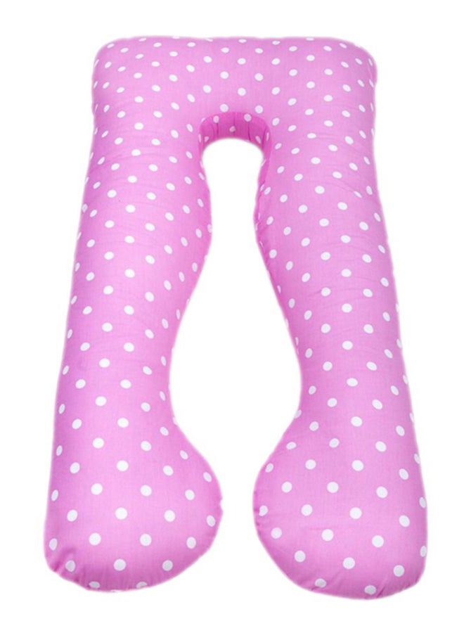 Beauenty U-Shaped Comfortable Maternity Pillow Cotton Purple/White 140 x 80cm - Image 1