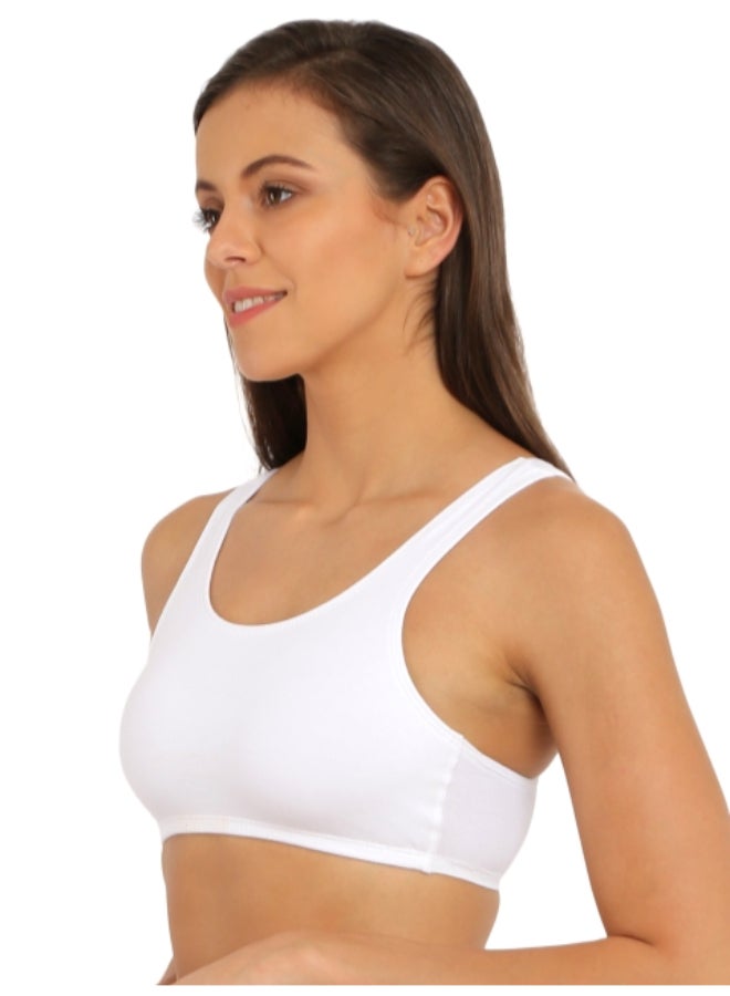 JOCKEY - Comfies Sports Bra White - Image 1