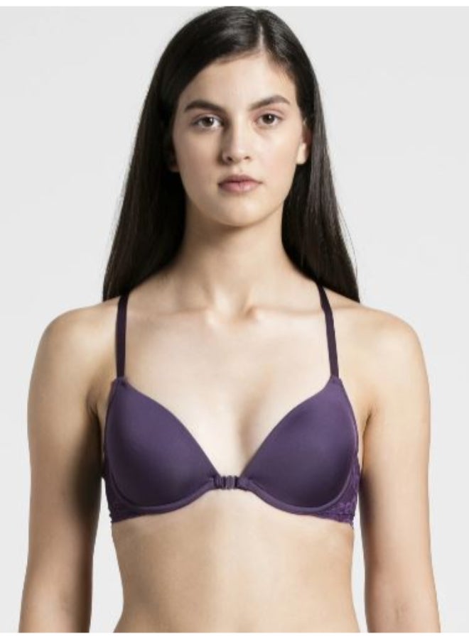 JOCKEY - Low Neckline Front Open Bra Purple - Image 1