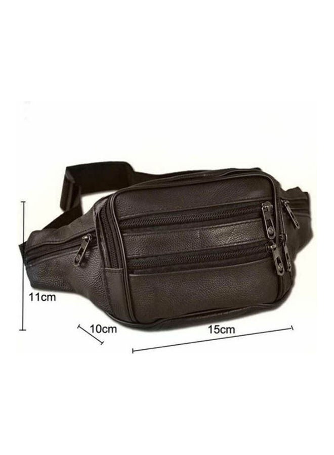 Generic - Men Natural Leather Waist Belt Bag Brown - Image 1