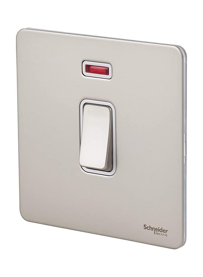 Schneider Screwless Flat Plate 20A DP Switch With Neon Grey - Image 2