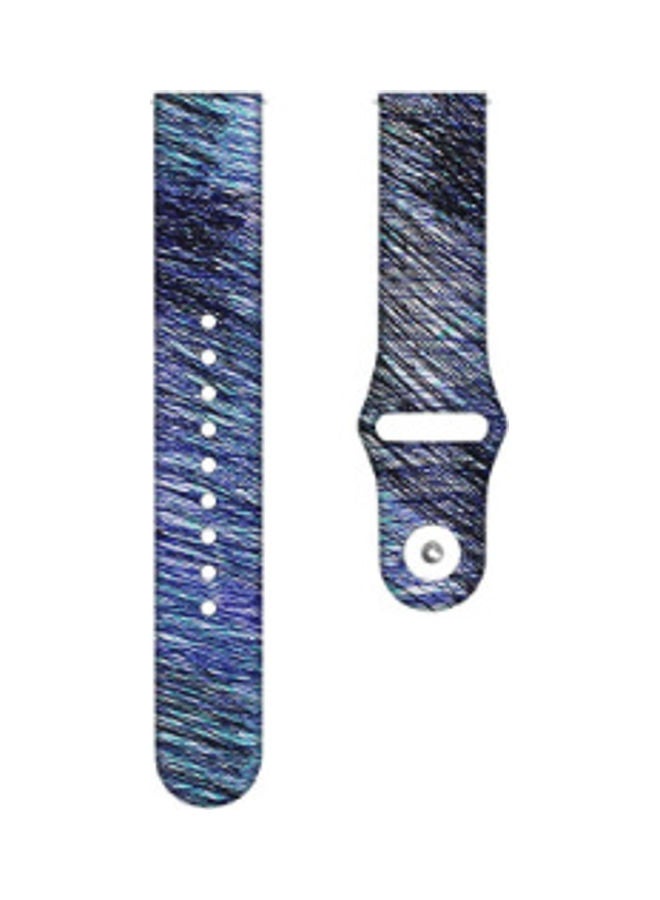 5esha Replacement Printed Strap For Samsung Watch 22mm Blue