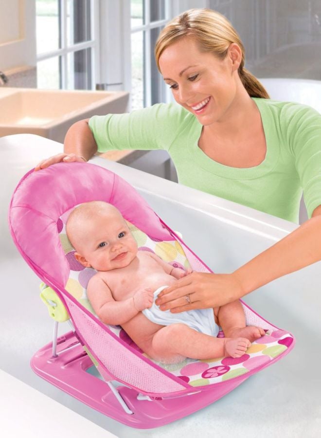 سامر إنفانت هزازة استحمام فاخرة للأطفال بلون وردي/ أخضر/ أبيض - Image 3