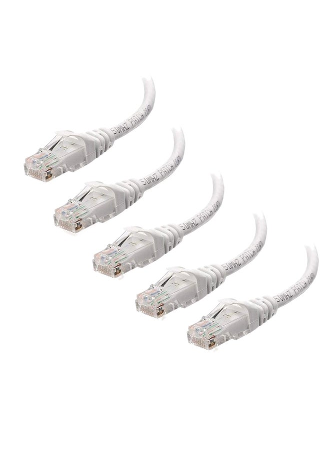 Generic 5-Piece Short Cat6 Ethernet Cable White  - Image 1
