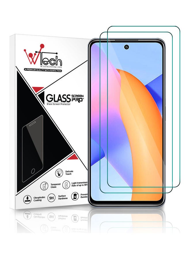 Wtech Pack Of 2 Tempered Glass Screen Protectors For Honor 10X Lite Clear - Image 1