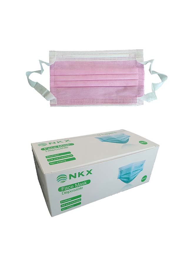 NKX 50-Piece Disposable Cotton Earloop 3 Ply Face Mask  - Image 1