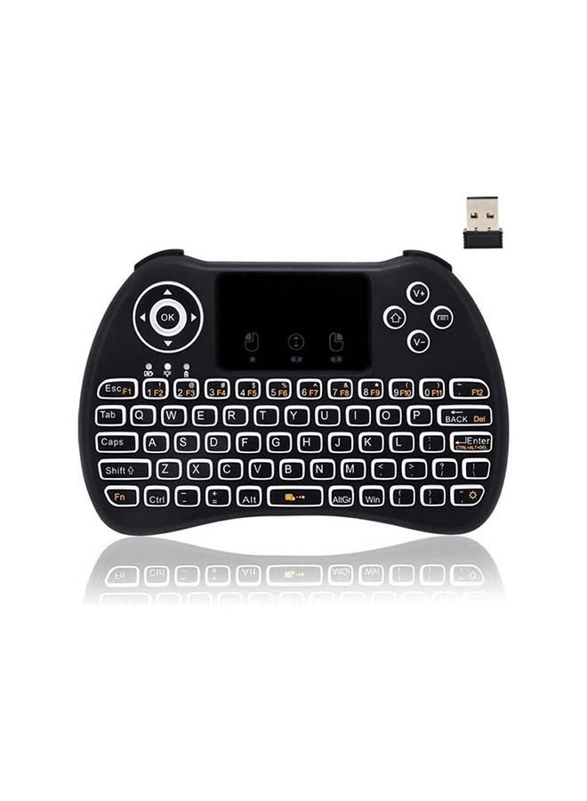 Ozone Backlit Mini Wireless Keyboard With Touchpad Mouse For Google Android TV Black  - Image 1