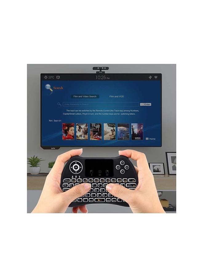 Ozone Backlit Mini Wireless Keyboard With Touchpad Mouse For Google Android TV Black  - Image 3