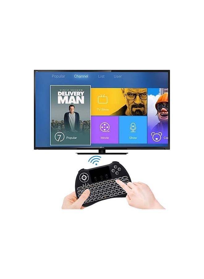 Ozone Backlit Mini Wireless Keyboard With Touchpad Mouse For Google Android TV Black  - Image 4