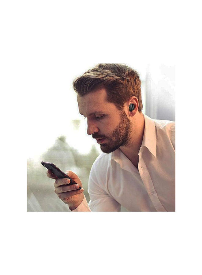 كابتن تيك - سماعة أذنٍ لاسلكيةٍ مع علبة شحن لاسلكية سعة 3500 مللي أمبير في الساعة . أسود - Image 1