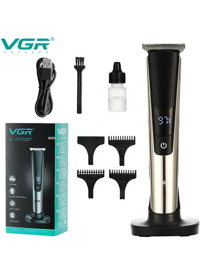 VGR Electric Hair Clipper LED Digital Display Black - Image 1