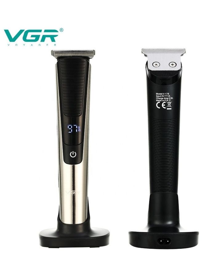 VGR Electric Hair Clipper LED Digital Display Black - Image 3