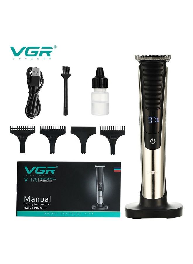 VGR Electric Hair Clipper LED Digital Display Black - Image 5