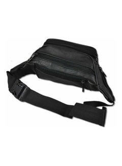Generic Men Natural Leather Waist Belt Bag Black  - Image 2