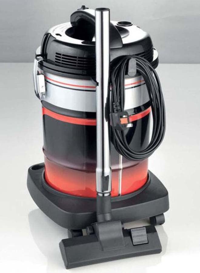 KENWOOD - Drum Vacuum Cleaner, 8M Extra Long Power Cord, Removable and Washable Filter, Upholstery Brush and Crevice Tool, 25 L 2200 W VDM60.000BR Silver/Black/Red - Image 1