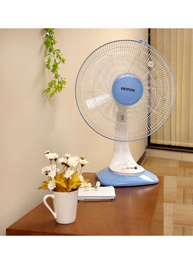 KRYPTON - Table Fan 3 Speed Settings With Oscillating/Rotating And Static Feature KNF6026 White/Blue - Image 1