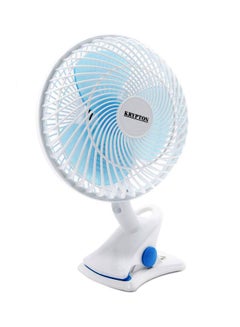 8 Inch Table Fan/ Clip Fan with 2 Speed Settings, Super Quiet Motor, Oscillating/Rotating And Static Feature, Safety Net Cover Design and Precision Plastic KNF6035NV White/Blue - v1615220016/N22638910A_6