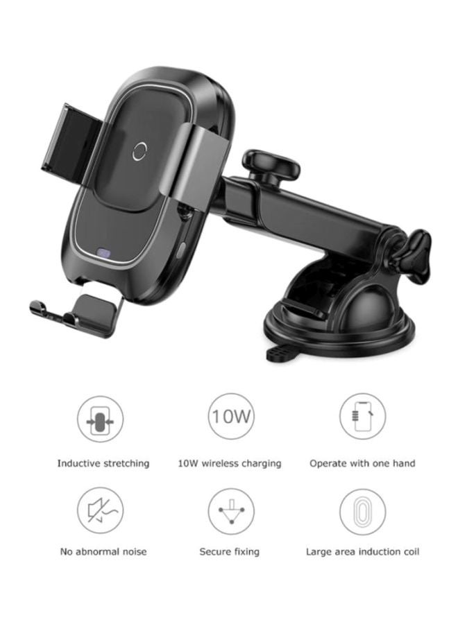 Baseus Smart Car Mount Holder Wireless Charger Smart Vehicle Bracket Dashboard Holder Quick Charger Single Hand Operation Anti-Shaking with Infrared Sensor - Image 2