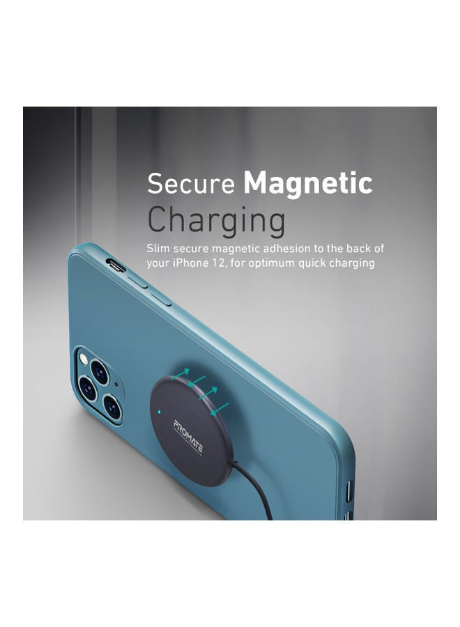 PROMATE iPhone14 Wireless Charger for iPhone 12, Ultra-Fast 15W Mag-Safe Qi Magnetic Charging Pad with USB-C Connector and Aluminum Crafted Design for iPhone 12/12 Mini/12 Pro Max/12 Pro, Galaxy S21, MagTag-15W Black - Image 3