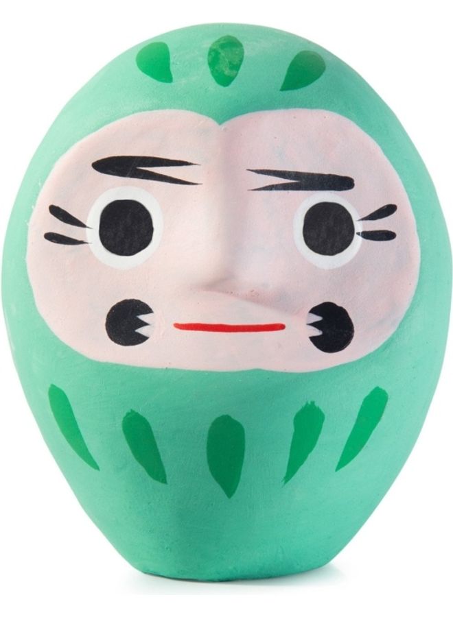 donkey Decorative Daruma Green/Beige - Image 1