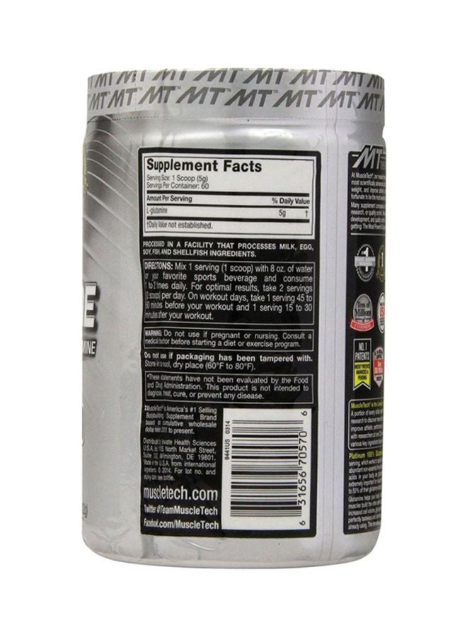MuscleTech Platinum Glutamine Amino Acid - Unflavored - 60 Servings - Image 2