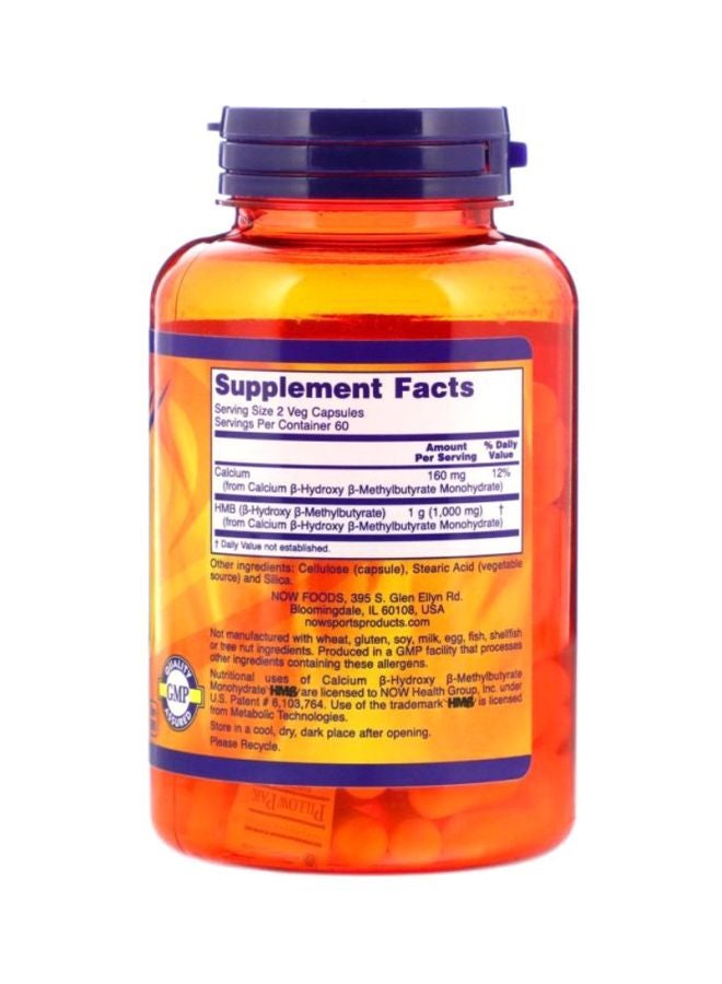 Now Foods - HMB Dietary Supplement 500 Mg - 120 Capsules - Image 1