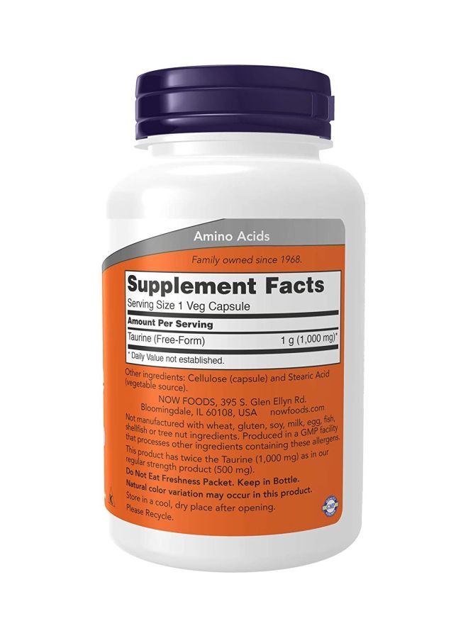 Now Foods Taurine - 250 Capsules - Image 2