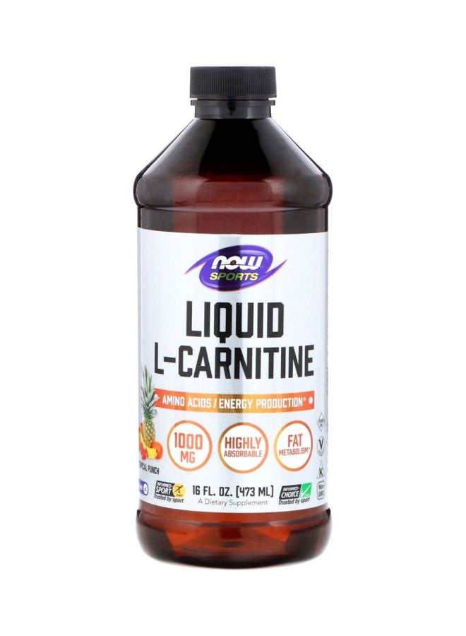 now SPORTS Sports L-Carnitine Liquid Tropical Punch Dietary Supplement  - Image 1