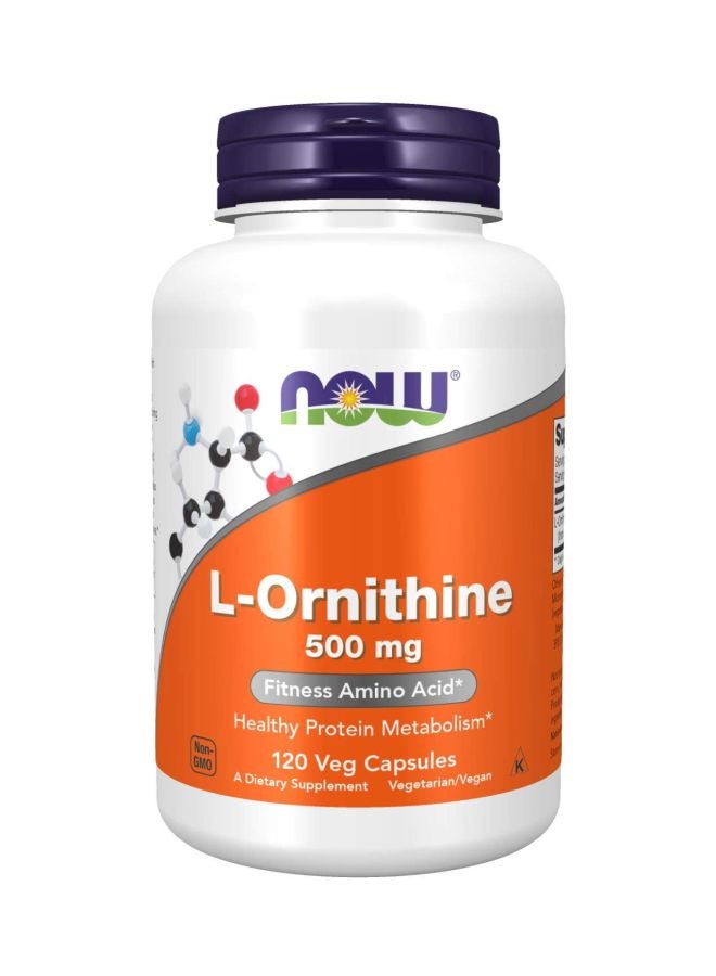 Now Foods L-Ornithine 500 Mg Capsules  - Image 1