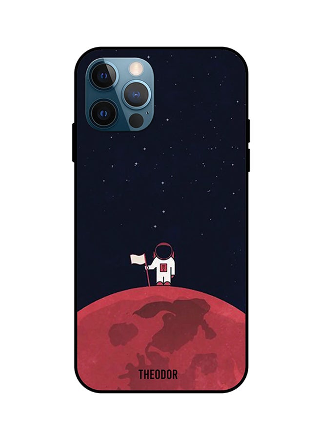 ثيودور غطاء حماية واق لهاتق آيفون 12 برو بتصميم رائد فضاء على كوكب أحمر متعدد الألوان