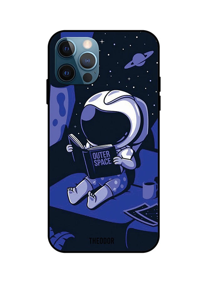 Theodor Astronaut Reading Protective Case Cover For iPhone 12 Pro Multicolour