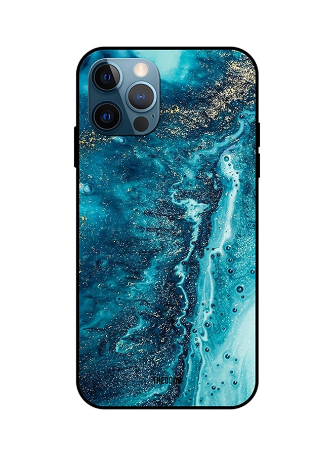 Theodor - Protective Case Cover For iPhone 12 Pro Water Waves Blue - Image 1