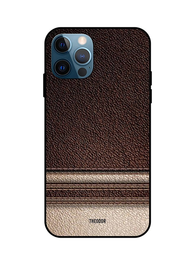 Theodor Protective Case Cover For iPhone 12 Pro Leather Brown/Beige