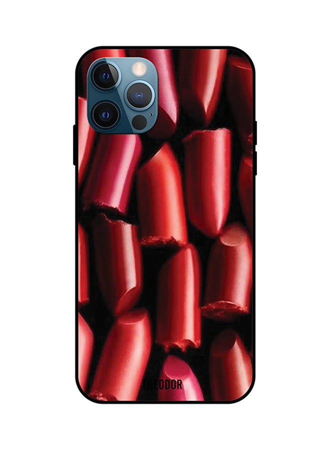Theodor Protective Case Cover For iPhone 12 Pro Lipsticks Red