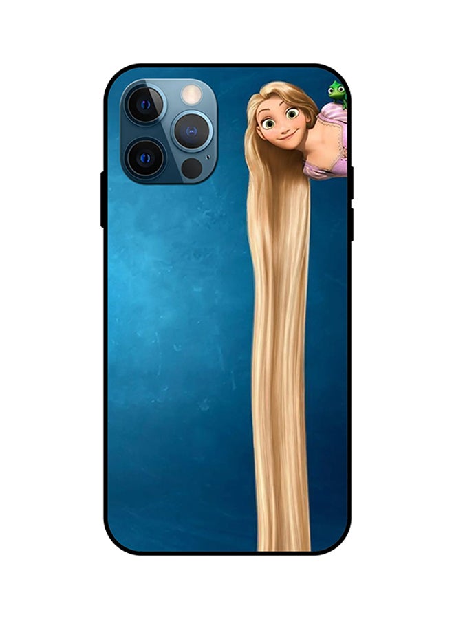 Protective Case Cover For iPhone 12 Pro Long Hair Blue/Beige