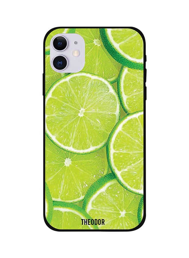 ثيودور غطاء حماية واق بطبعة ليمون لهاتف آيفون 12 أخضر