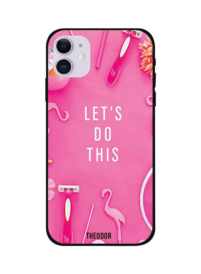 Theodor Let's Do This Protective Case Cover For iPhone 12 Pink
