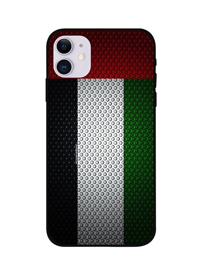 Protective Case Cover For iPhone 12 UAE Flag Multicolour