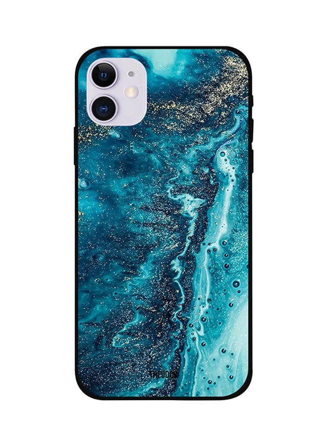 Mini Water Waves Protective Case Cover For iPhone 12 Blue