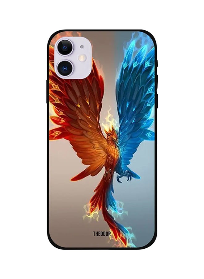 ثيودور غطاء حماية واق لهاتف آيفون 12 بتصميم تنين صغير متعدد الألوان