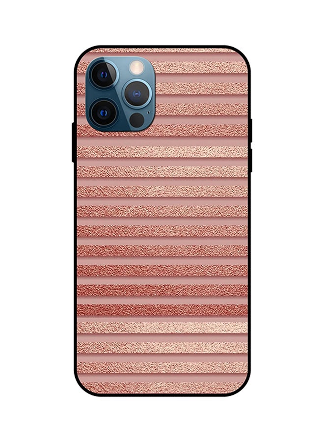 Theodor Protective Case Cover For iPhone 12 Pro Max Glitter Strips Pink