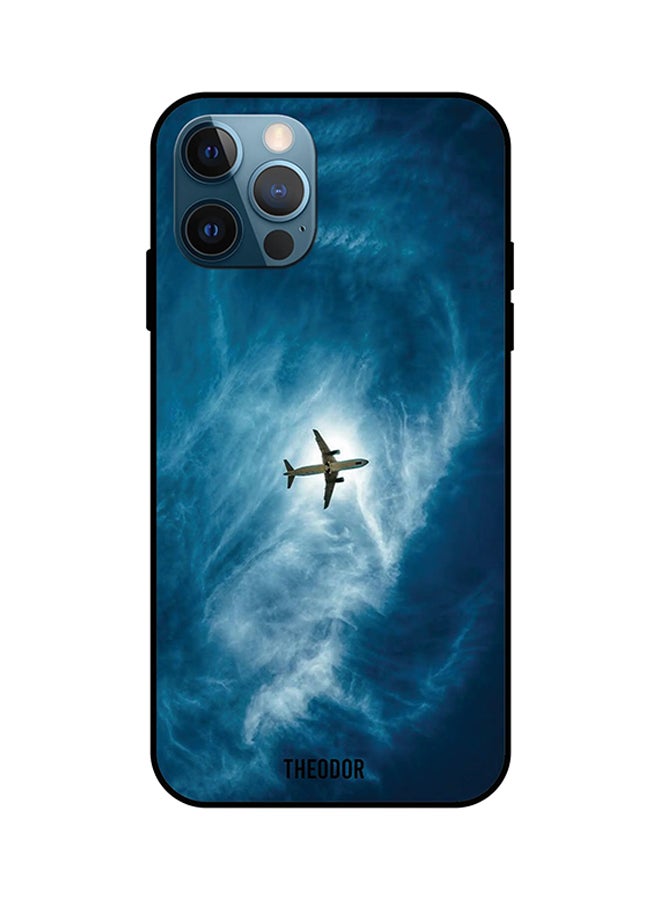 Protective Case Cover For iPhone 12 Pro Max Plane In The Sky Blue