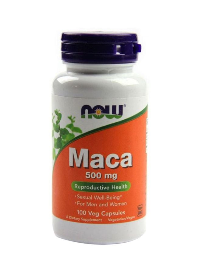 Now Foods Maca 500 mg Supplement - 100 Veggie Capsules  - Image 1
